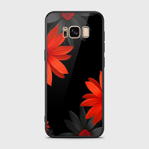 Samsung Galaxy S8 Cover- Floral Series 2 - HQ Ultra Shine Premium Infinity Glass Soft Silicon Borders Case