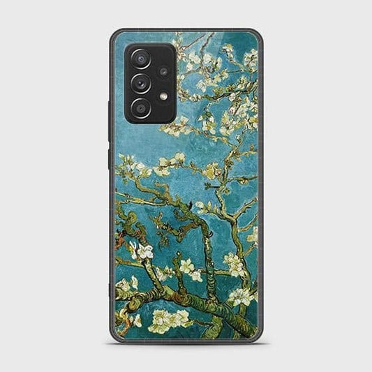 Samsung Galaxy A52 Cover - Floral Series 2 - HQ Ultra Shine Premium Infinity Glass Soft Silicon Borders Case