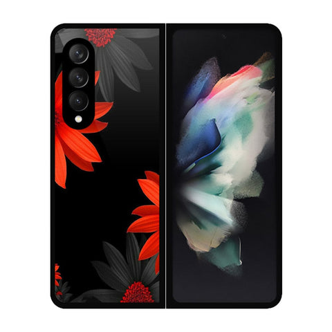 Samsung Galaxy Z Fold 3 5G Cover- Floral Series 2 - HQ Premium Shine Durable Shatterproof Case - Soft Silicon Borders