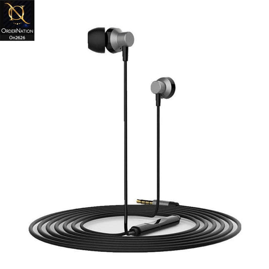 Gray - Remax Rm-512 Wired In-Ear Handfree With Mic 3.5mm Audio Stereo