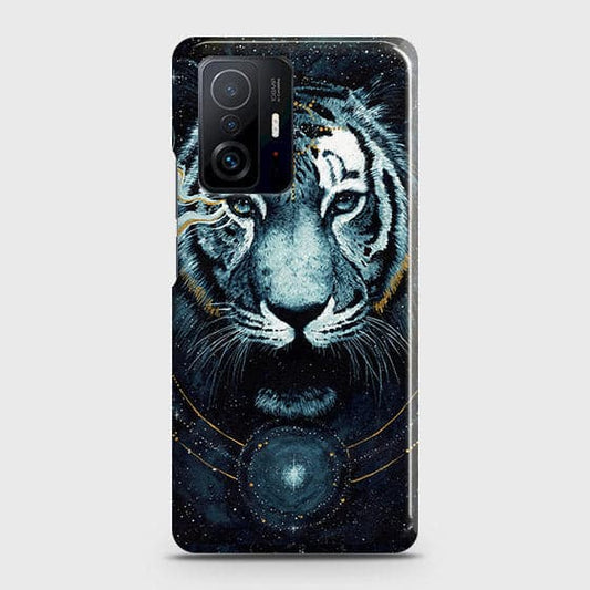 Xiaomi 11T Pro Cover - Vintage Galaxy Tiger Printed Hard Case with Life Time Colors Guarantee