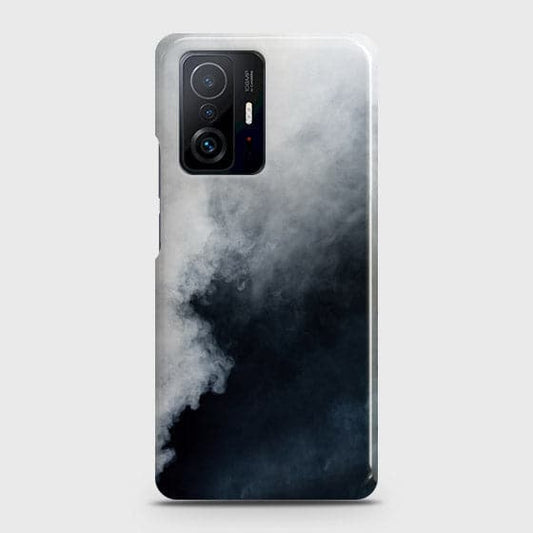 Xiaomi 11T Pro Cover - Matte Finish - Trendy Misty White and Black Marble Printed Hard Case with Life Time Colors Guarantee