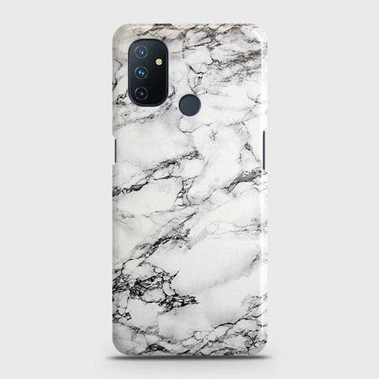 OnePlus Nord N100 Cover - Matte Finish - Trendy Mysterious White Marble Printed Hard Case with Life Time Colors Guarantee ( Fast Delivery )