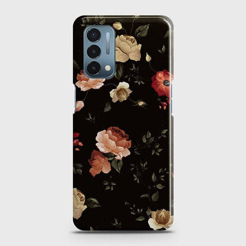OnePlus Nord N200 5G Cover - Matte Finish - Dark Rose Vintage Flowers Printed Hard Case with Life Time Colors Guarantee