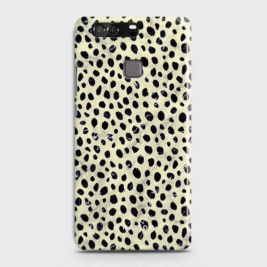 Huawei P9 Cover - Bold Dots Series - Matte Finish - Snap On Hard Case with LifeTime Colors Guarantee