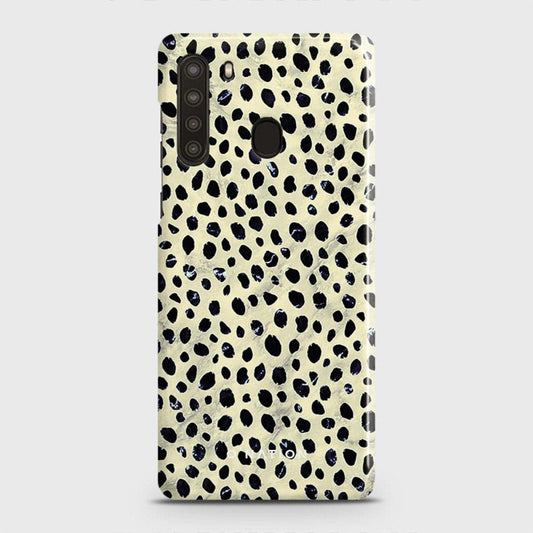Samsung Galaxy A21 Cover - Bold Dots Series - Matte Finish - Snap On Hard Case with LifeTime Colors Guarantee