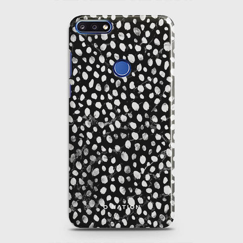 Huawei Y6 Prime 2018 Cover - Bold Dots Series - Matte Finish - Snap On Hard Case with LifeTime Colors Guarantee