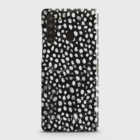 Samsung Galaxy A21 Cover - Bold Dots Series - Matte Finish - Snap On Hard Case with LifeTime Colors Guarantee