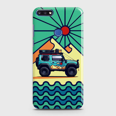 Huawei Y6 Prime 2018 Cover - Adventure Series - Matte Finish - Snap On Hard Case with LifeTime Colors Guarantee