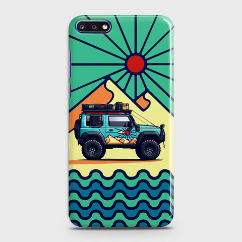 Huawei Y7 Pro 2018 Cover - Adventure Series - Matte Finish - Snap On Hard Case with LifeTime Colors Guarantee