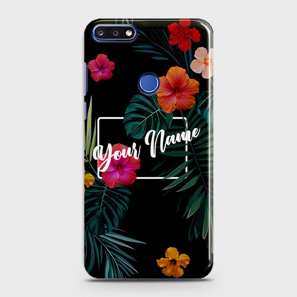 Huawei Y6 Prime 2018 Cover - Floral Series - Matte Finish - Snap On Hard Case with LifeTime Colors Guarantee