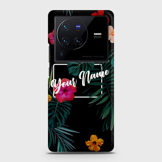 Vivo X80 Cover - Floral Series - Matte Finish - Snap On Hard Case with LifeTime Colors Guarantee