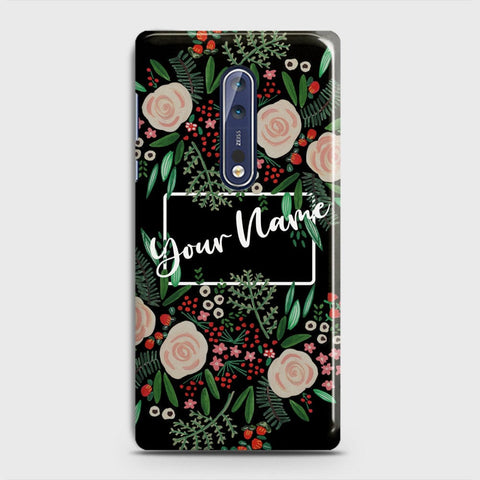 Nokia 8 Cover - Floral Series - Matte Finish - Snap On Hard Case with LifeTime Colors Guarantee