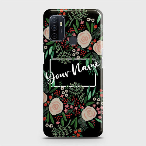 Oppo A53 Cover - Floral Series - Matte Finish - Snap On Hard Case with LifeTime Colors Guarantee