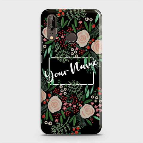 Huawei P20 Cover - Floral Series - Matte Finish - Snap On Hard Case with LifeTime Colors Guarantee