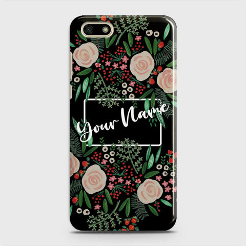 Huawei Y5 Prime 2018 Cover - Floral Series - Matte Finish - Snap On Hard Case with LifeTime Colors Guarantee