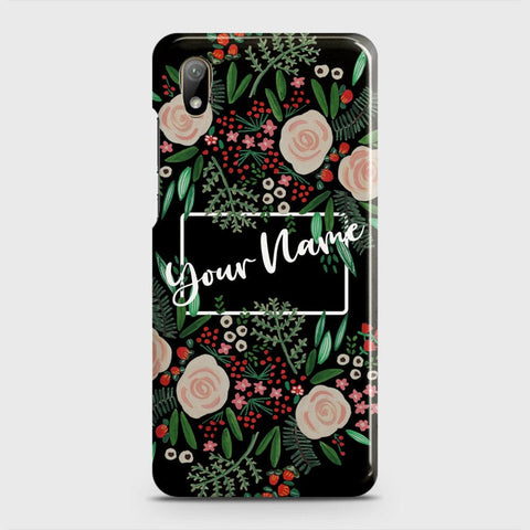Huawei Y5 2019 Cover - Floral Series - Matte Finish - Snap On Hard Case with LifeTime Colors Guarantee