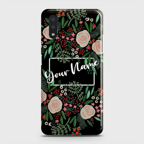 Samsung Galaxy A01 Cover - Floral Series - Matte Finish - Snap On Hard Case with LifeTime Colors Guarantee