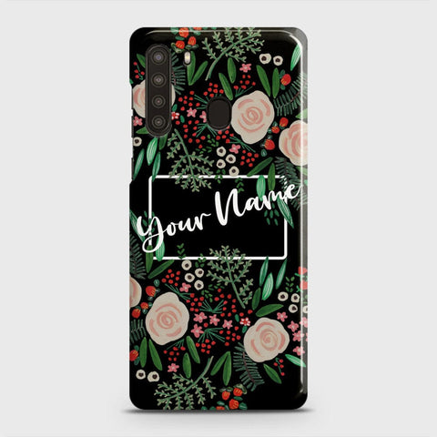 Samsung Galaxy A21 Cover - Floral Series - Matte Finish - Snap On Hard Case with LifeTime Colors Guarantee