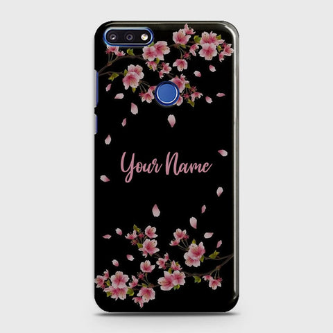 Huawei Y6 Prime 2018 Cover - Floral Series - Matte Finish - Snap On Hard Case with LifeTime Colors Guarantee