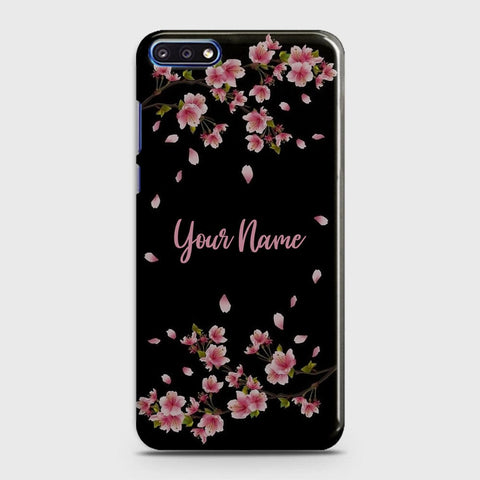 Huawei Y7 Pro 2018 Cover - Floral Series - Matte Finish - Snap On Hard Case with LifeTime Colors Guarantee