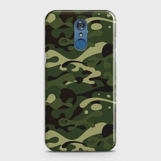 LG Q7 Cover - Camo Series  - Forest Green Design - Matte Finish - Snap On Hard Case with LifeTime Colors Guarantee