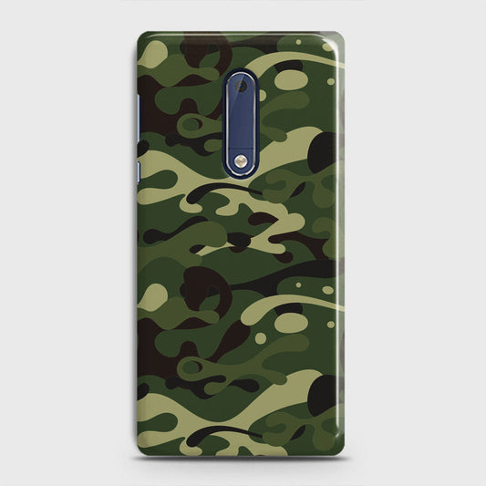 Nokia 5 Cover - Camo Series - Forest Green Design - Matte Finish - Snap On Hard Case with LifeTime Colors Guarantee
