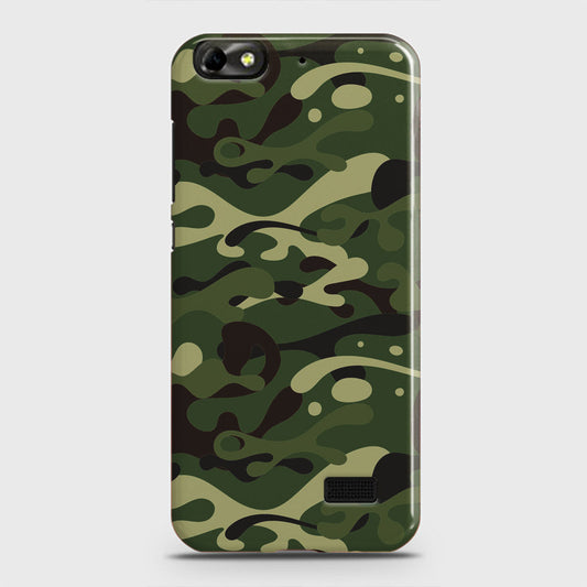 Huawei Honor 4C Cover - Camo Series - Forest Green Design - Matte Finish - Snap On Hard Case with LifeTime Colors Guarantee