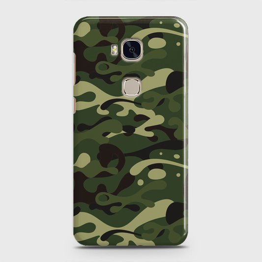 Huawei Honor 5X Cover - Camo Series - Forest Green Design - Matte Finish - Snap On Hard Case with LifeTime Colors Guarantee