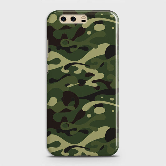 Huawei P10 Cover - Camo Series - Forest Green Design - Matte Finish - Snap On Hard Case with LifeTime Colors Guarantee