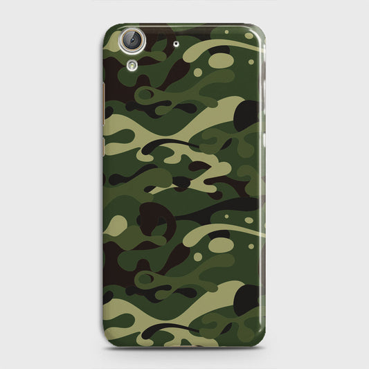 Huawei Y6 II Cover - Camo Series - Forest Green Design - Matte Finish - Snap On Hard Case with LifeTime Colors Guarantee