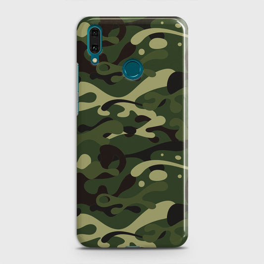 Huawei Y9 2019 Cover - Camo Series - Forest Green Design - Matte Finish - Snap On Hard Case with LifeTime Colors Guarantee