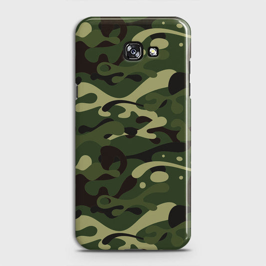 Samsung Galaxy A7 2017 / A720 Cover - Camo Series - Forest Green Design - Matte Finish - Snap On Hard Case with LifeTime Colors Guarantee