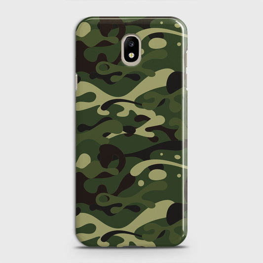 Samsung Galaxy J3 2018 Cover - Camo Series - Forest Green Design - Matte Finish - Snap On Hard Case with LifeTime Colors Guarantee