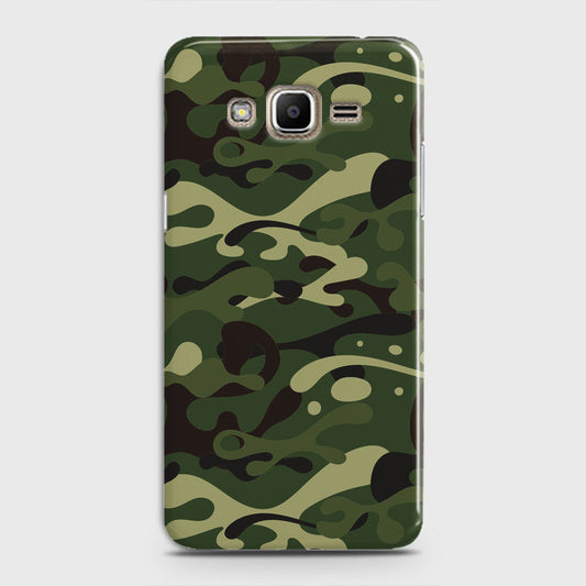 Samsung Galaxy J3 2016 / J320 Cover - Camo Series - Forest Green Design - Matte Finish - Snap On Hard Case with LifeTime Colors Guarantee