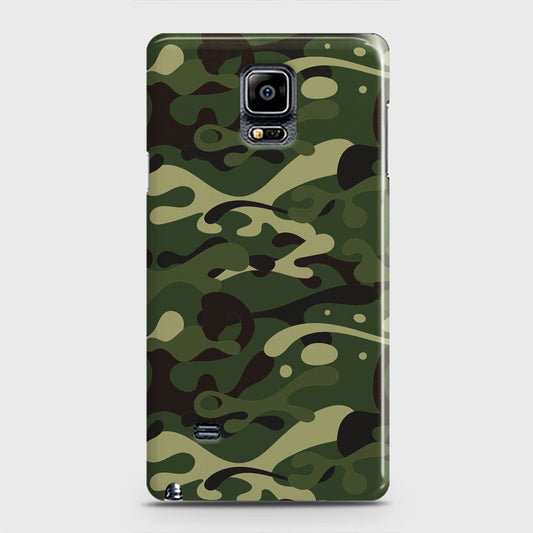 Samsung Galaxy Note 4 Cover - Camo Series - Forest Green Design - Matte Finish - Snap On Hard Case with LifeTime Colors Guarantee