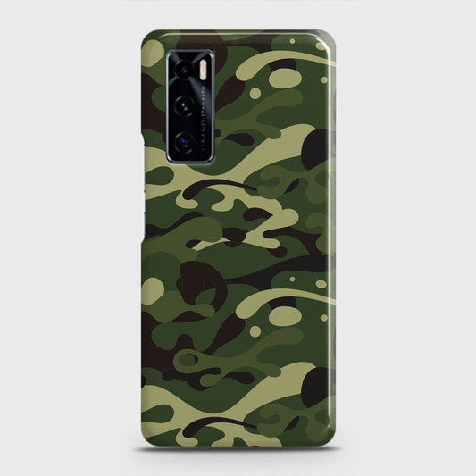 Vivo V20 SE Cover - Camo Series - Forest Green Design - Matte Finish - Snap On Hard Case with LifeTime Colors Guarantee