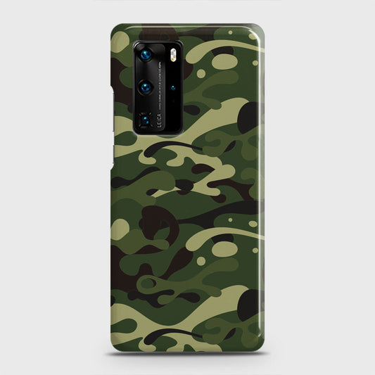 Huawei P40 Pro Cover - Camo Series - Forest Green Design - Matte Finish - Snap On Hard Case with LifeTime Colors Guarantee