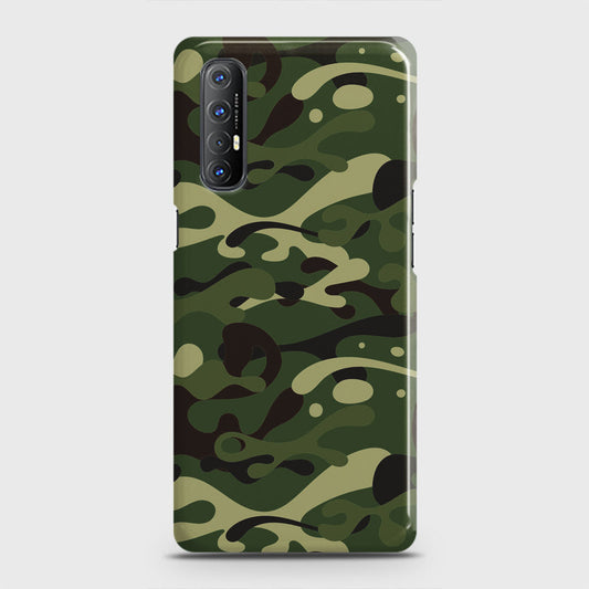 Oppo Reno 3 Pro Cover - Camo Series - Forest Green Design - Matte Finish - Snap On Hard Case with LifeTime Colors Guarantee