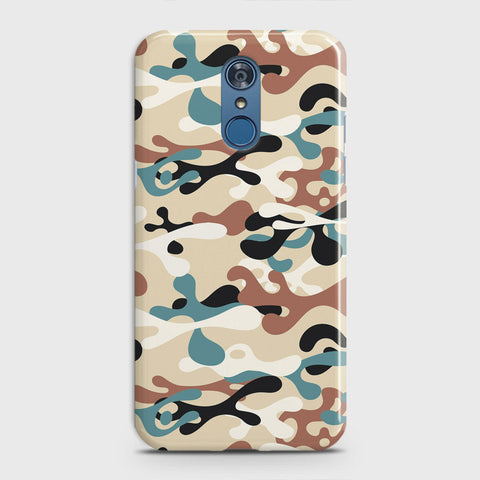 LG Q7 Cover - Camo Series - Black & Brown Design - Matte Finish - Snap On Hard Case with LifeTime Colors Guarantee