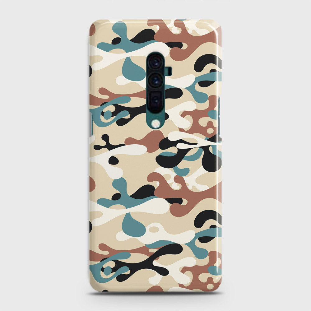 Oppo Reno 10x zoom Cover - Camo Series - Black & Brown Design - Matte Finish - Snap On Hard Case with LifeTime Colors Guarantee