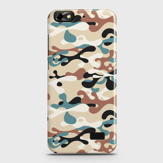 Huawei Honor 4C Cover - Camo Series - Black & Brown Design - Matte Finish - Snap On Hard Case with LifeTime Colors Guarantee