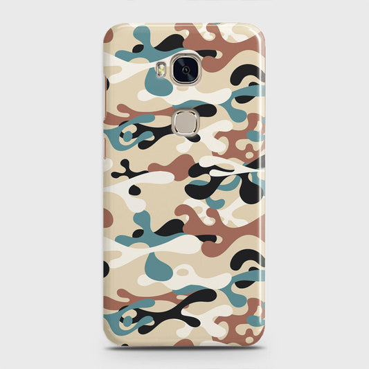 Huawei Honor 5X Cover - Camo Series - Black & Brown Design - Matte Finish - Snap On Hard Case with LifeTime Colors Guarantee