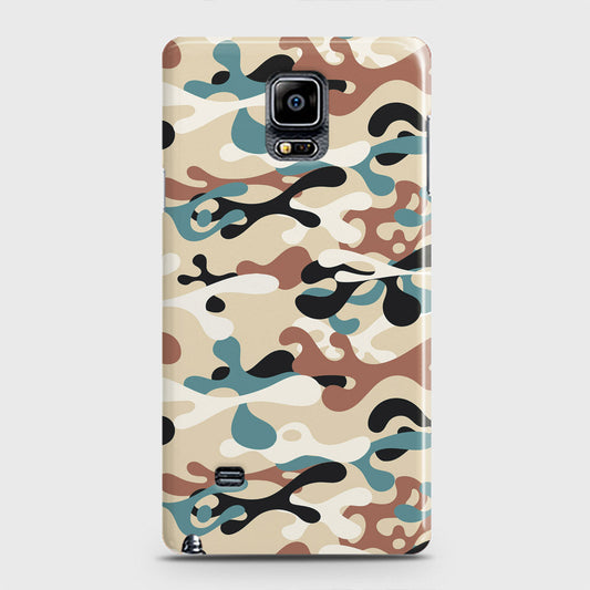 Samsung Galaxy Note 4 Cover - Camo Series - Black & Brown Design - Matte Finish - Snap On Hard Case with LifeTime Colors Guarantee