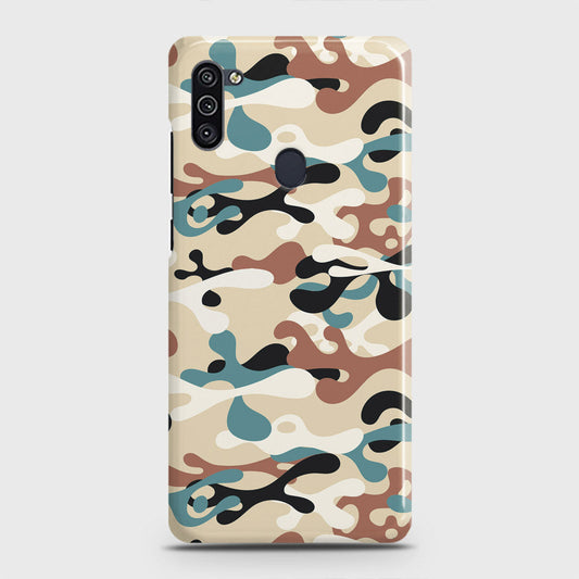 Samsung Galaxy M11 Cover - Camo Series - Black & Brown Design - Matte Finish - Snap On Hard Case with LifeTime Colors Guarantee
