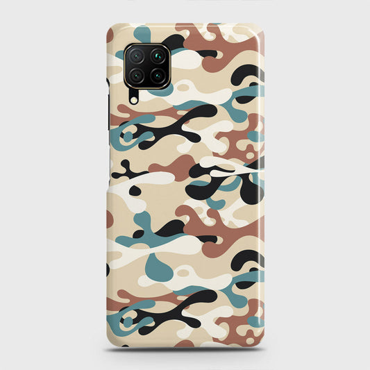 Huawei P40 lite Cover - Camo Series - Black & Brown Design - Matte Finish - Snap On Hard Case with LifeTime Colors Guarantee