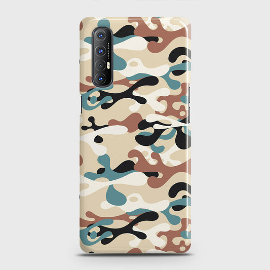 Oppo Reno 3 Pro Cover - Camo Series - Black & Brown Design - Matte Finish - Snap On Hard Case with LifeTime Colors Guarantee