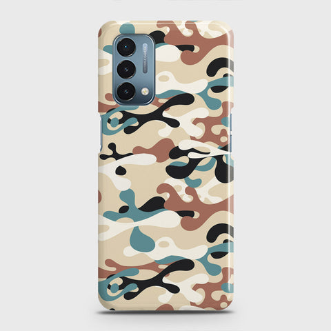 OnePlus Nord N200 5G Cover - Camo Series - Black & Brown Design - Matte Finish - Snap On Hard Case with LifeTime Colors Guarantee