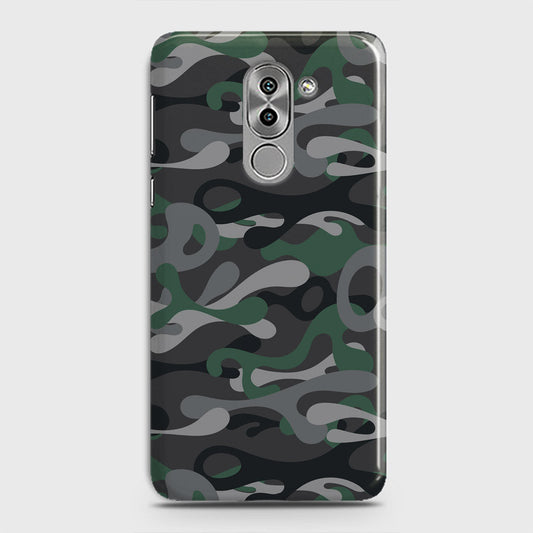 Huawei Honor 6X Cover - Camo Series - Green & Grey Design - Matte Finish - Snap On Hard Case with LifeTime Colors Guarantee