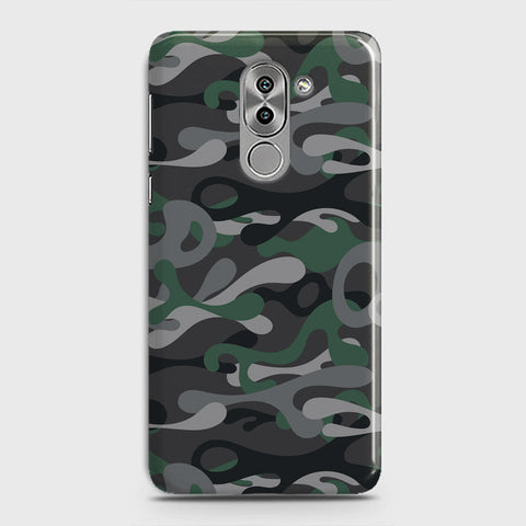Huawei Honor 6X Cover - Camo Series - Green & Grey Design - Matte Finish - Snap On Hard Case with LifeTime Colors Guarantee